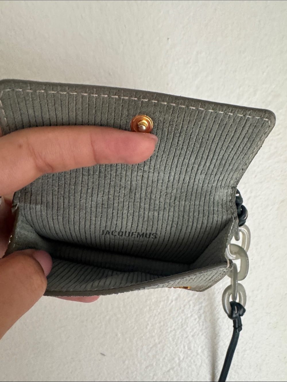 Jacquemus Green/Blue Mini Bag with Chain Accent - Picture 4 of 6